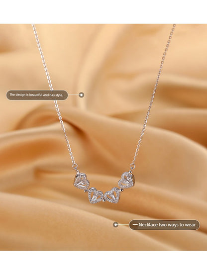 Four-Leaf Clover Genuine Love Necklace Women's Sterling Silver 999