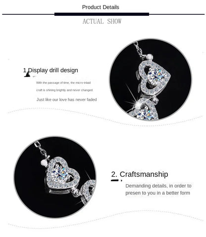 Sterling silver S925 four-leaf clover necklace for women Light Luxe Mosan diamond clavicle chain flower-shaped pendant for women