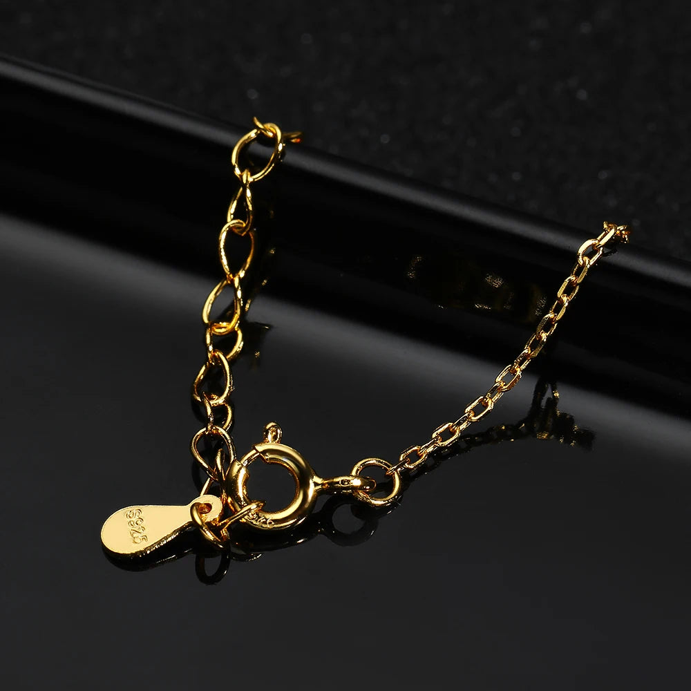 Moissanite Pendant Necklaces for Women Trendy Party Jewelry GRA Certified 925 Sliver Plated Yellow Gold Necklace