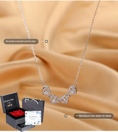 Four-Leaf Clover Genuine Love Necklace Women's Sterling Silver 999